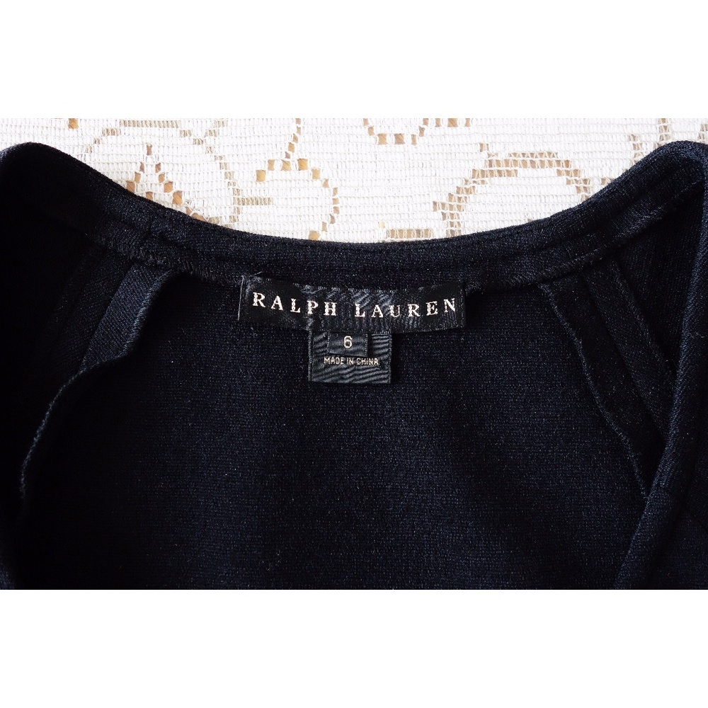 Ralph Lauren Black Label Black Wool Dress sz 6 - Picture 3 of 3